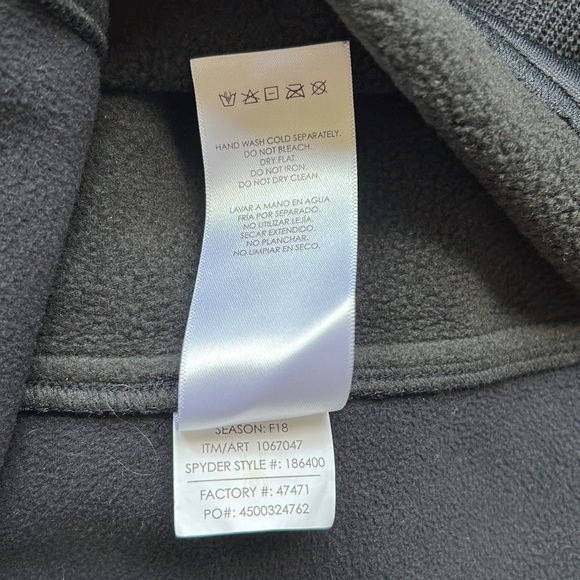 Spyder Men's 3/4 zip pullover sweatshirt fleece lined - Picture 6 of 8